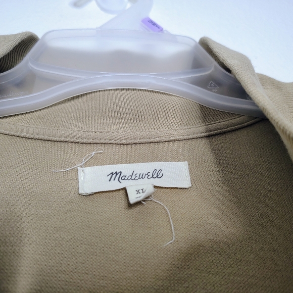 Madewell Women's Tan Balloon Sleeves Full Zip-Up Jacket Sz XL Pockets - Picture 14 of 14